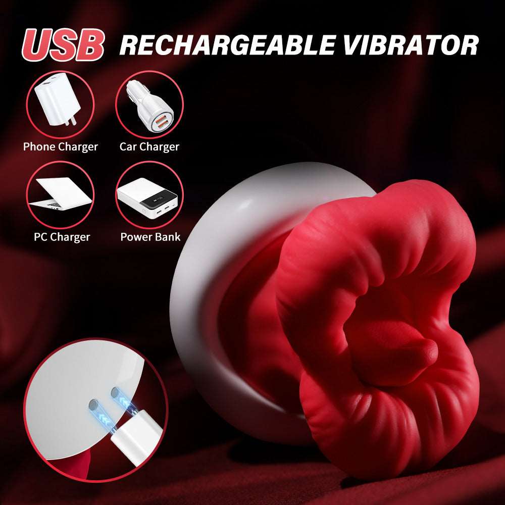 Big Mouth Upgraded Tongue Licking Vibrator for Women with 8 Vibrating Tongue Licking Modes