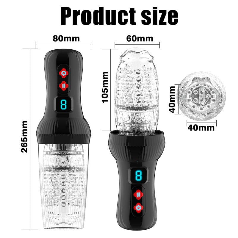 Gawk Gawk 6000 4.0 Version Torch 9 *9 Thrusting Rotating Penis Stroker Male Rose Toy