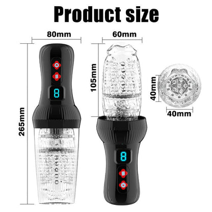 Gawk Gawk 6000 4.0 Version Torch 9 *9 Thrusting Rotating Penis Stroker Male Rose Toy