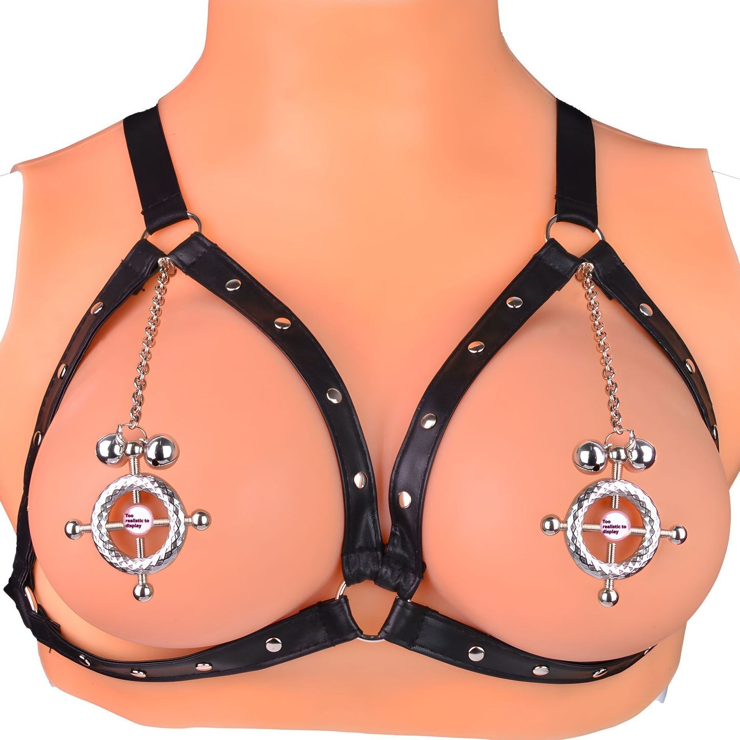 QK-C8005 Metal Ring Decoration Nipple Clamp Props