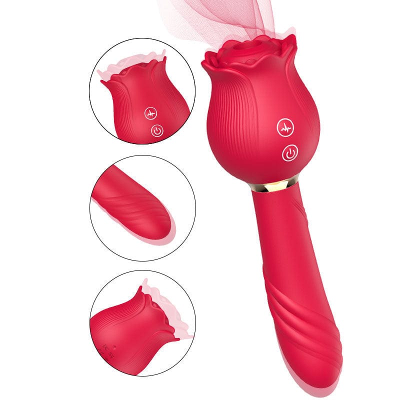 Rose Shaker Sucking Jump Egg Adult Toy G-spot Masturbation Device for Women