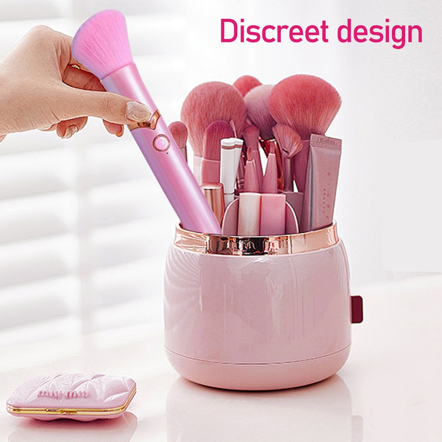 Discreet Mini Bullet For Women  Elegant Makeup Brush Vibrator,Travel Friendly Body Massager With Nipple Stimulation