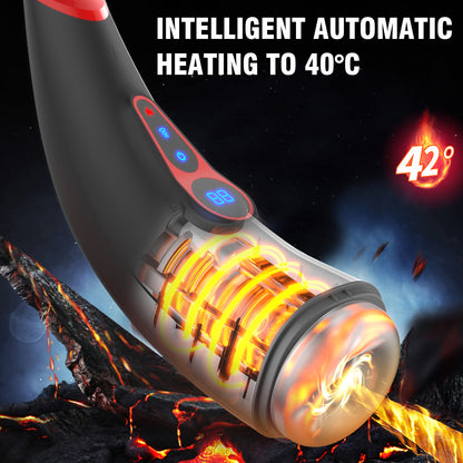 Men's Automatic Piston Telescopic Mouth Sucking Heating Electric Massager