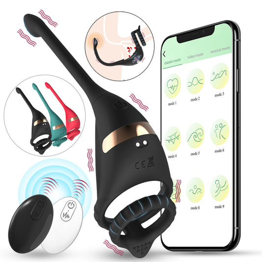 APP Remote Control Double Ring Silicone Butt Plug