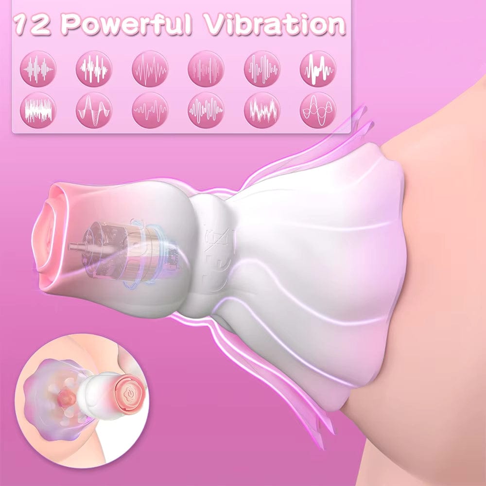 Rose Nipple Stimulation Vibrators Manual Sucking Teasing Nipple Toy