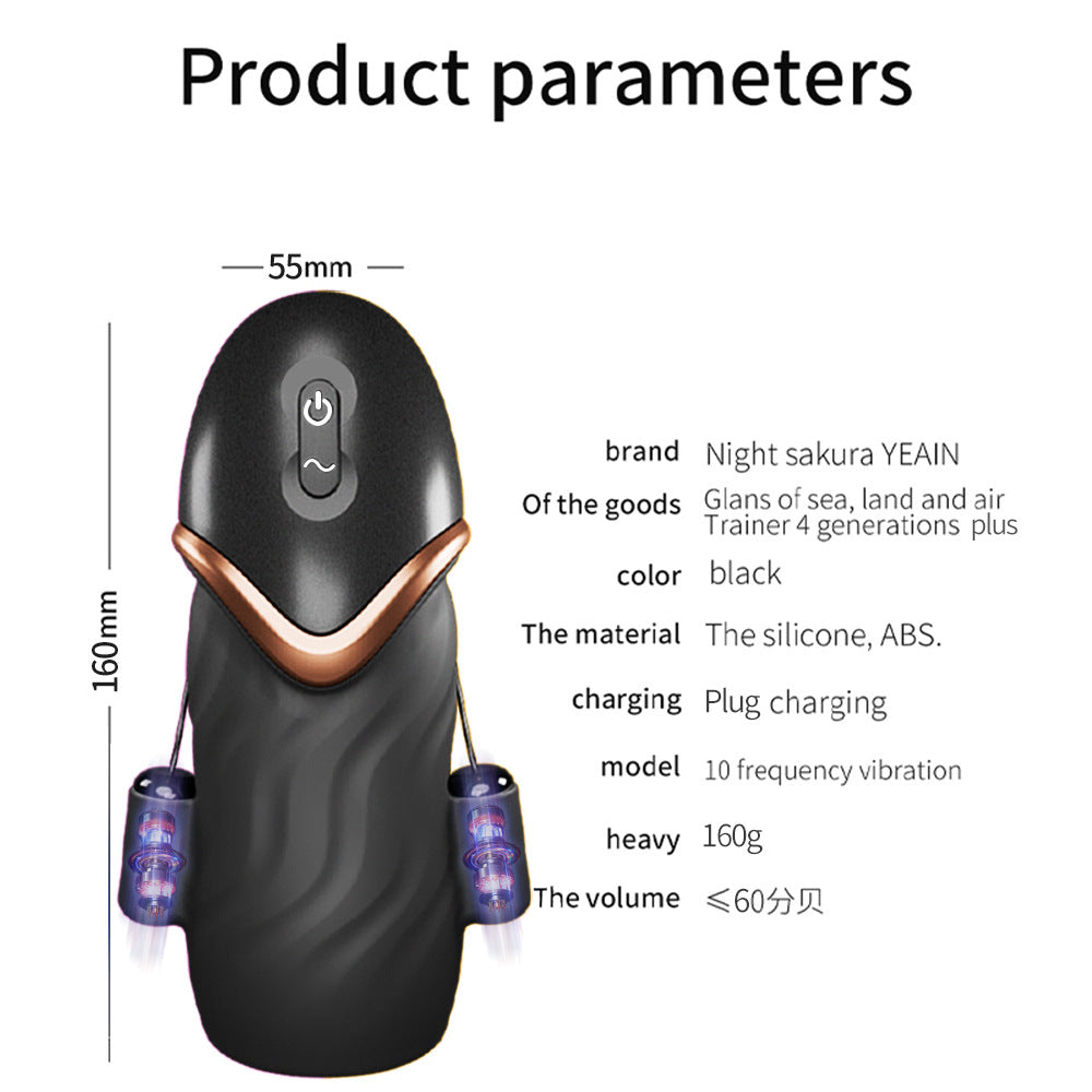 Electric Automatic Penis Training Device with Vibration for Men, Male Masturbation Toy