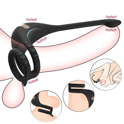 APP Remote Control Double Ring Silicone Butt Plug