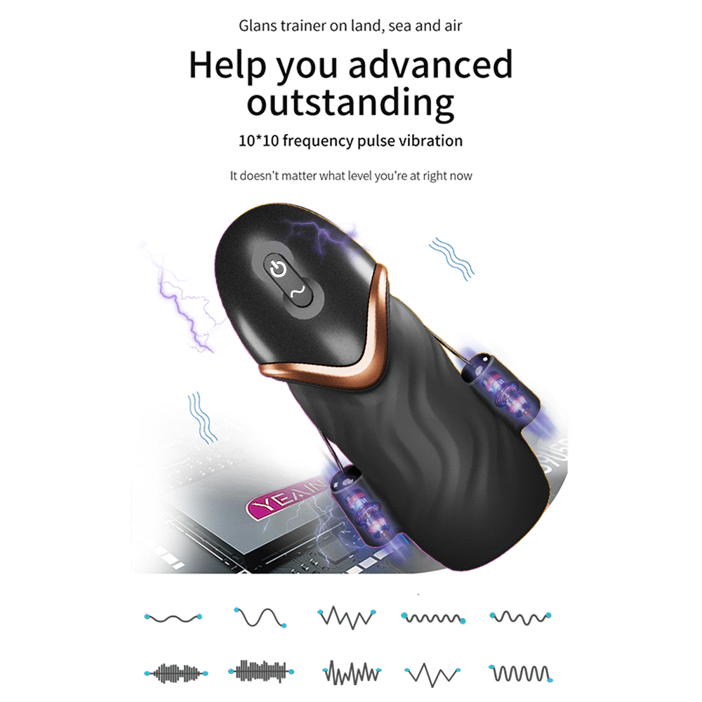 Electric Automatic Penis Training Device with Vibration for Men, Male Masturbation Toy