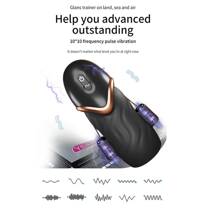 Electric Automatic Penis Training Device with Vibration for Men, Male Masturbation Toy