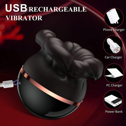 Big-Mouth Tongue Sucking Female Masturbator Massager Rechargeable Vibrator