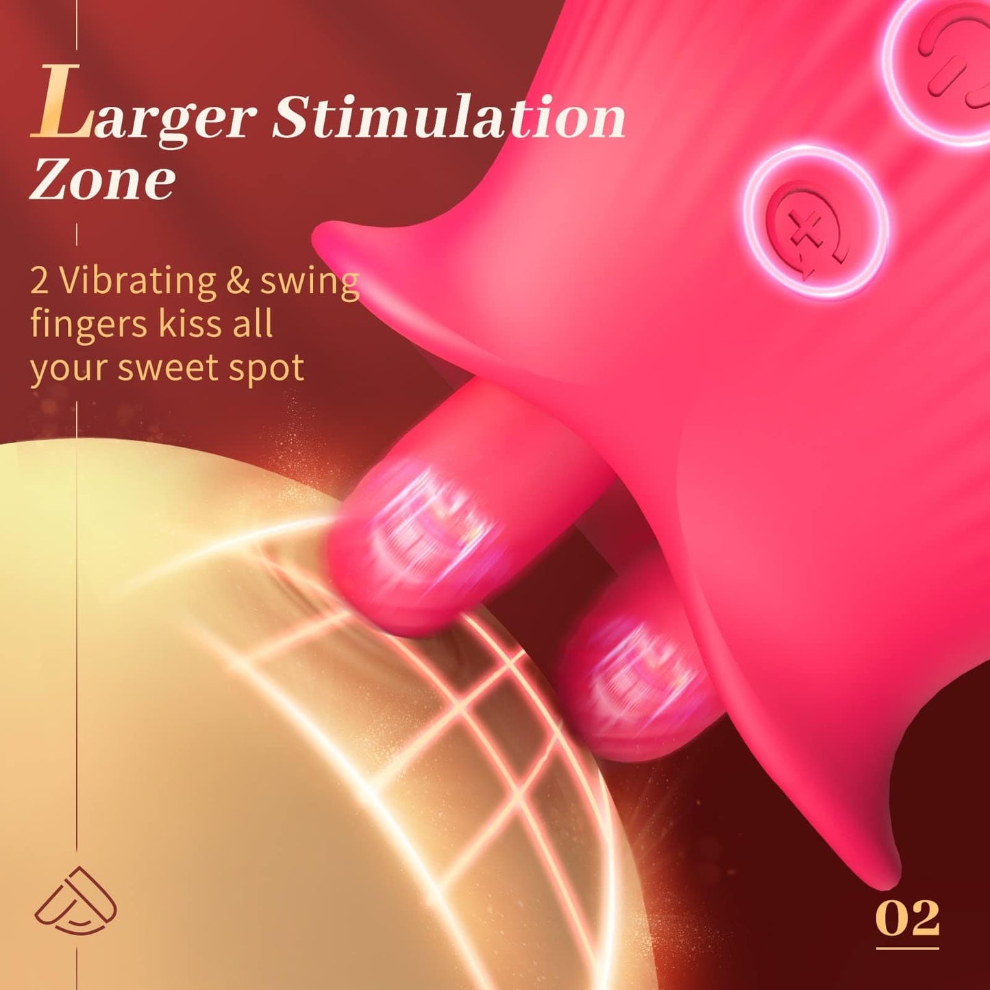 Rose Romeo - 3in1 Rose Sex Toy with 2 Suction Cups, Adult Toys Female Clitoral Nipple Vibrators with 10 Licking Sucking Vibrating